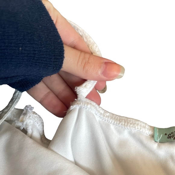 Vintage Y2K Papaya White Paisley Western Coastal Cowgirl Angelcore Mini Dress - Picture 7 of 11